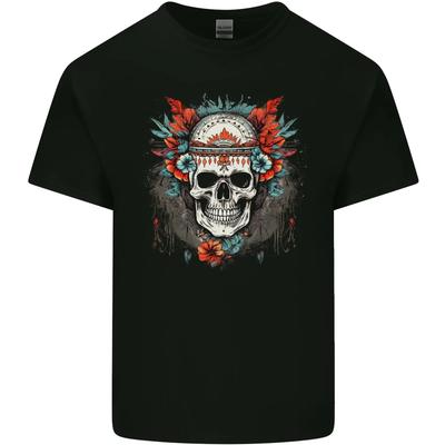 A Bohemian Style Tribal Skull Kids T-Shirt Childrens