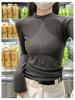 Women's Thermal Fleece Zipper Long-Sleeve T-Shirt with Half-High Collar - Autumn/Winter Warm Base Layer Top