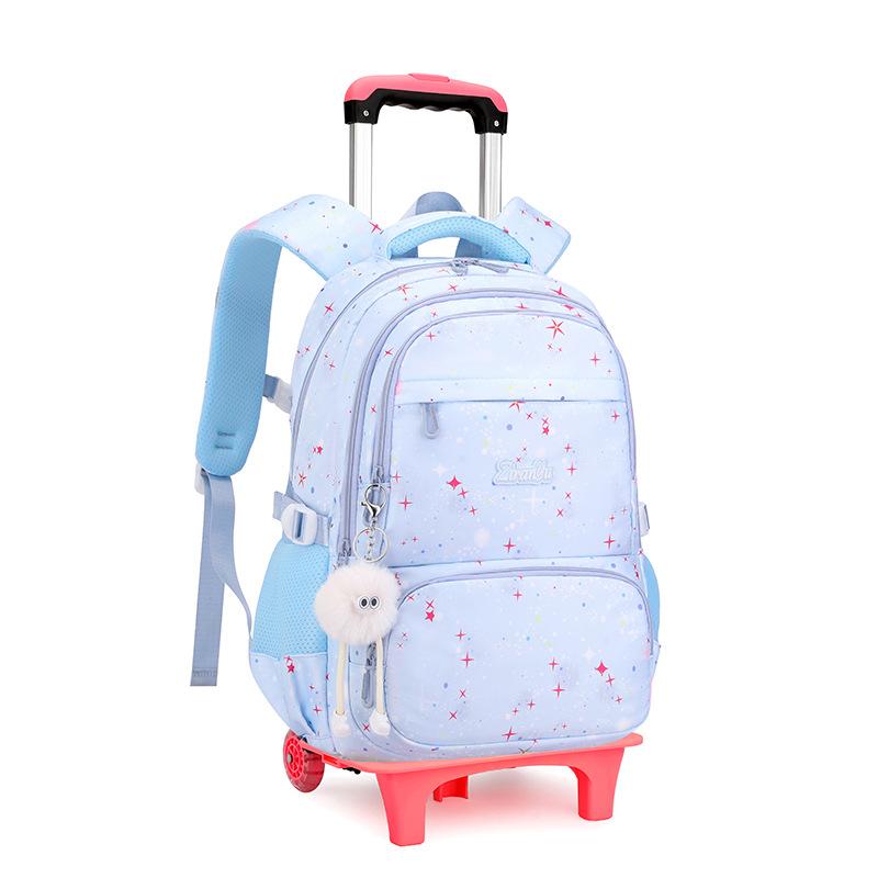 Zaino Scolastico per Bambini Zaino con Ruote per Ragazze Zaino con Ruote Zaino Scolastico per Studenti Con Ruote Trolley Borsa per Libri Bagaglio da Viaggio