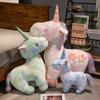 Dream Rainbow Unicorn Doll Cartoon Standing Position Sleeping Color Pony Plush Doll Girl