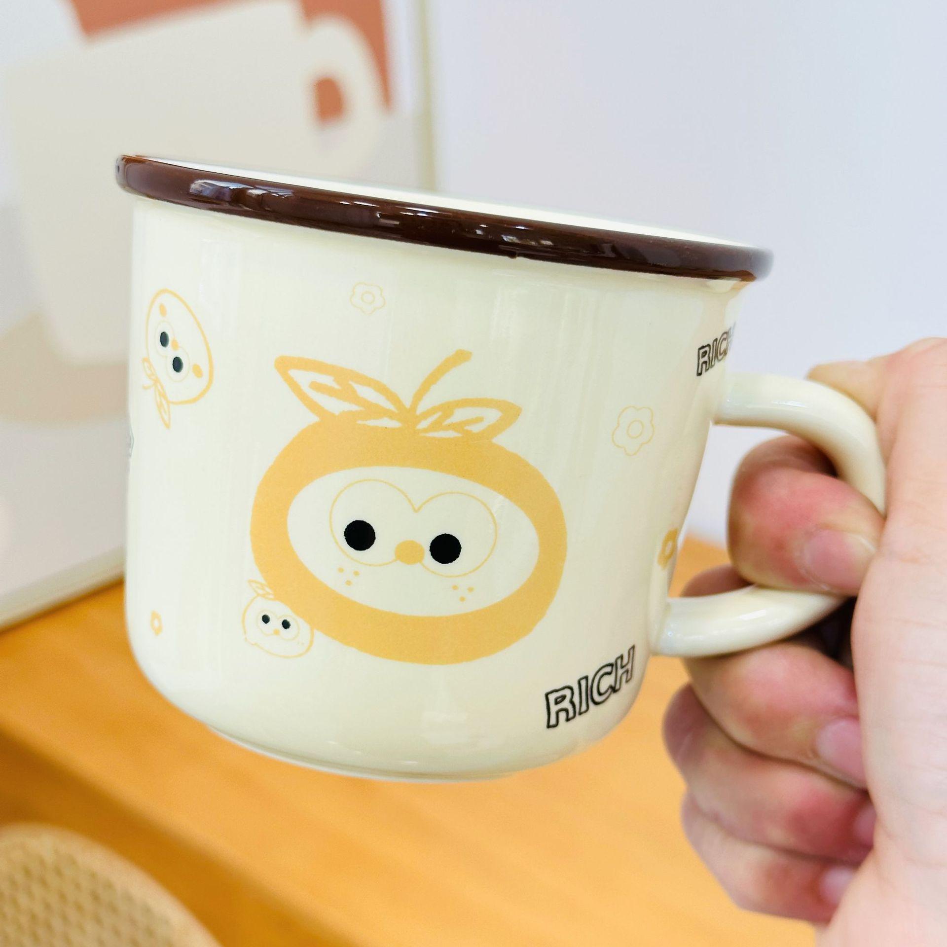 Cherry Blossom Ceramic Mug: Creative New Year Cup for Coffee & Water, Ideal for Girls & Households 460ml
