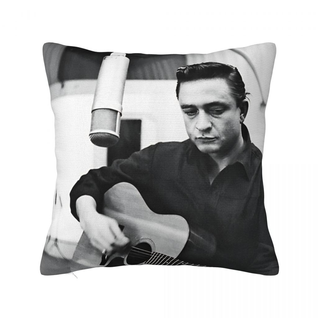 Johnny Cash American Singer Pillow Case Cushion Cover Polyester Printed Pillow Cover Morden Pillowcases For Living Room Chair