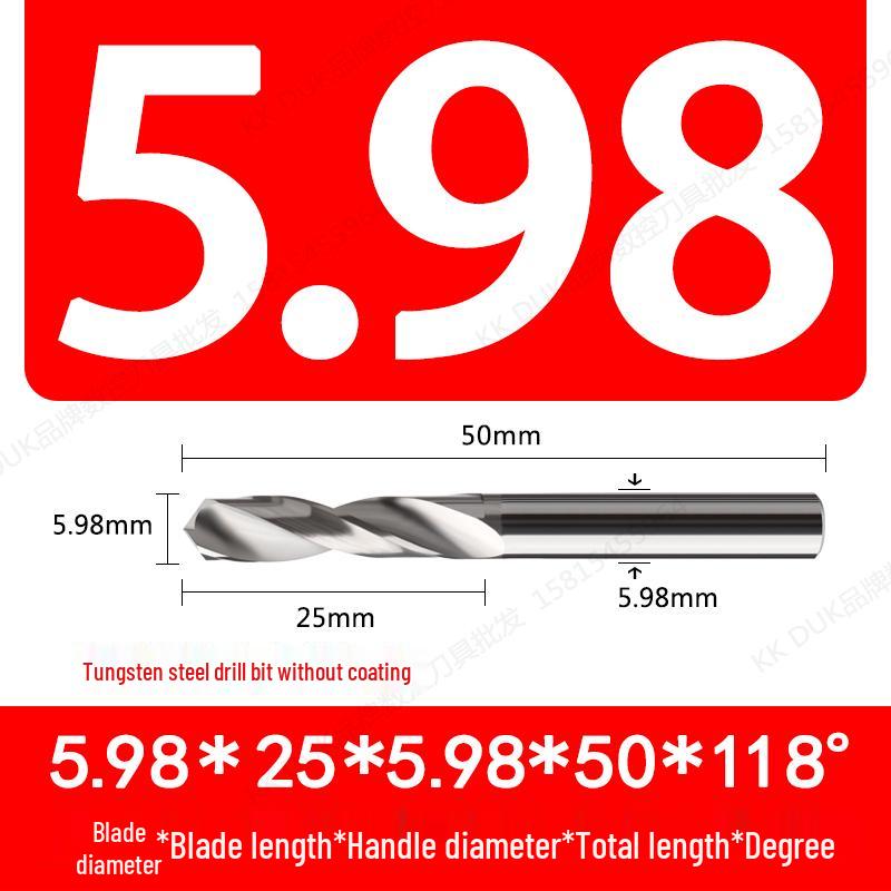 Straight Shank Solid Carbide Drill Bit Set (5.91–5.99mm)