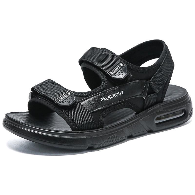 

Sandals men s new summer trendy sweat-proof casual sports fashion soft-soled beach shoes men s air cushion slippers 44 чорний