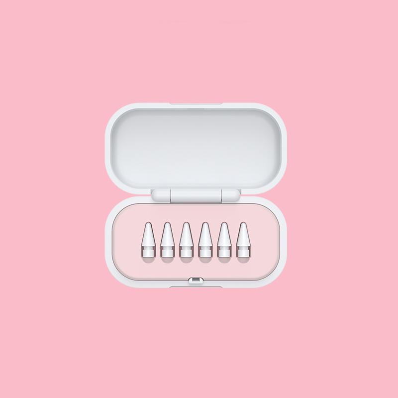 

Коробка для хранения наконечников для Apple Pencil, магнитные защитные чехлы от царапин для стилуса Ipencil, органайзер для наконечников розовый