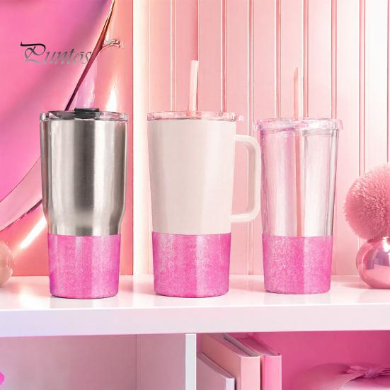 Anti Scald Cup Cover Glitter Silicone Boot for 40oz Tumblers, Non-Slip Sleeve 7.5cm Diameter Jelly Wrap Base Water Bottles, Translucent Tumbler Cover,