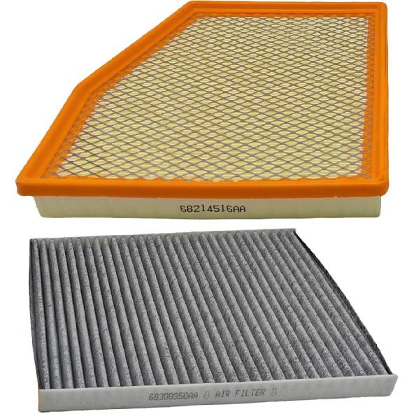 Cabin Air Filter & Air Filter Set Fit For Chrysler Grand Caravan Pacifica Voyager 3.6L Replace 68214516AA 68308950AA