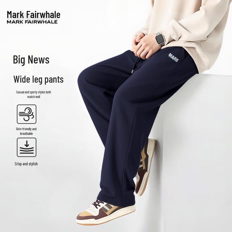 MARK FAIRWHALE Men's Relaxed Fit Straight-Leg Casual Pants