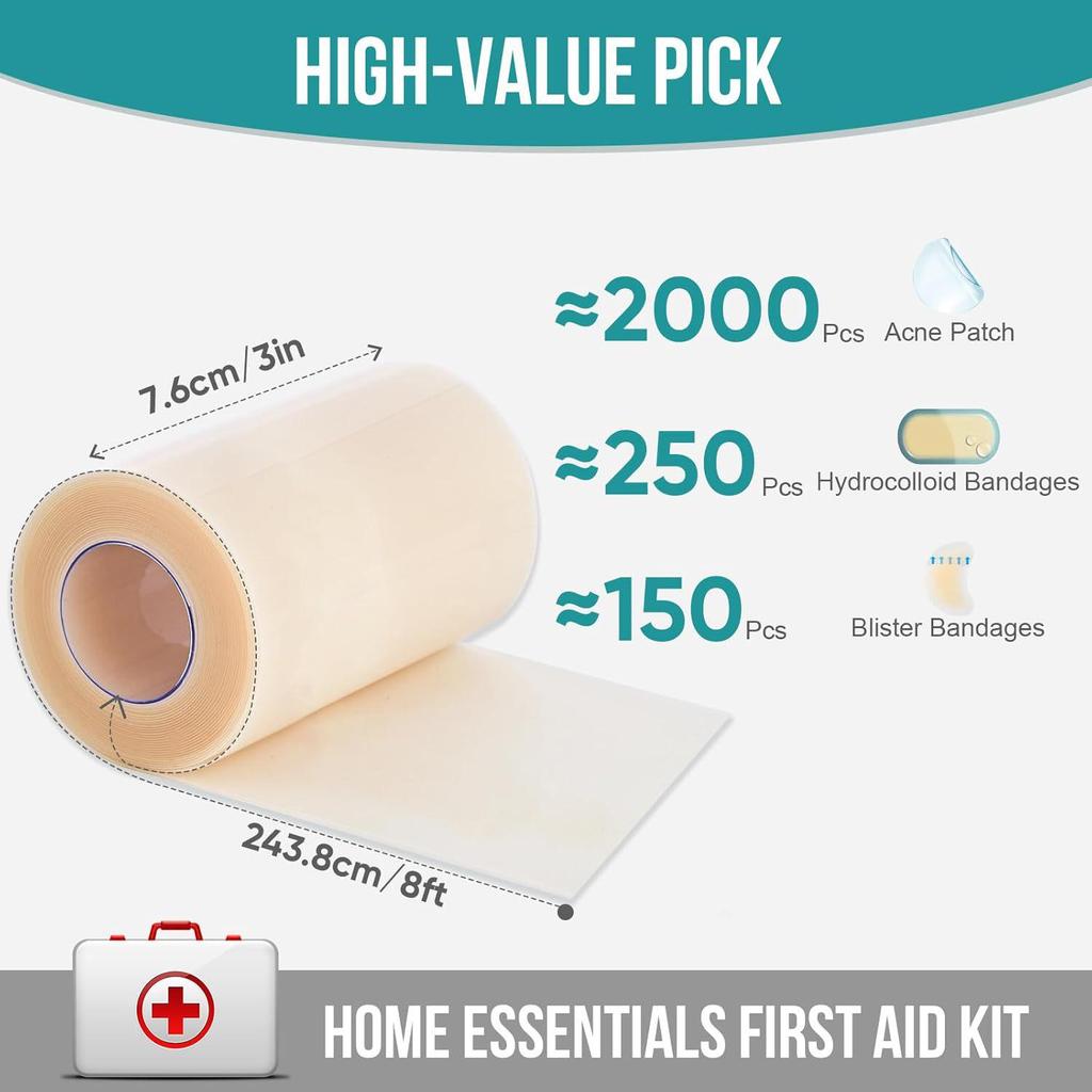 Waterproof Hydrocolloid Bandage Roll for DIY Wound Care