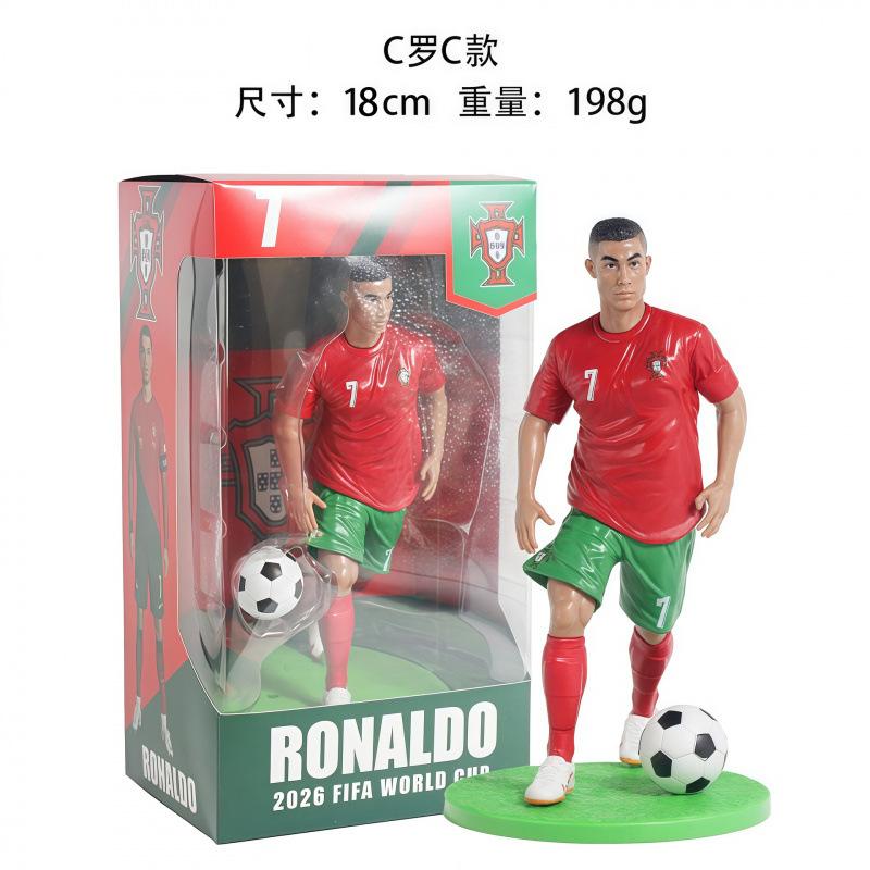 Football Star Action Figure Model 18CM 2026 Collectible Toy Desktop Decor