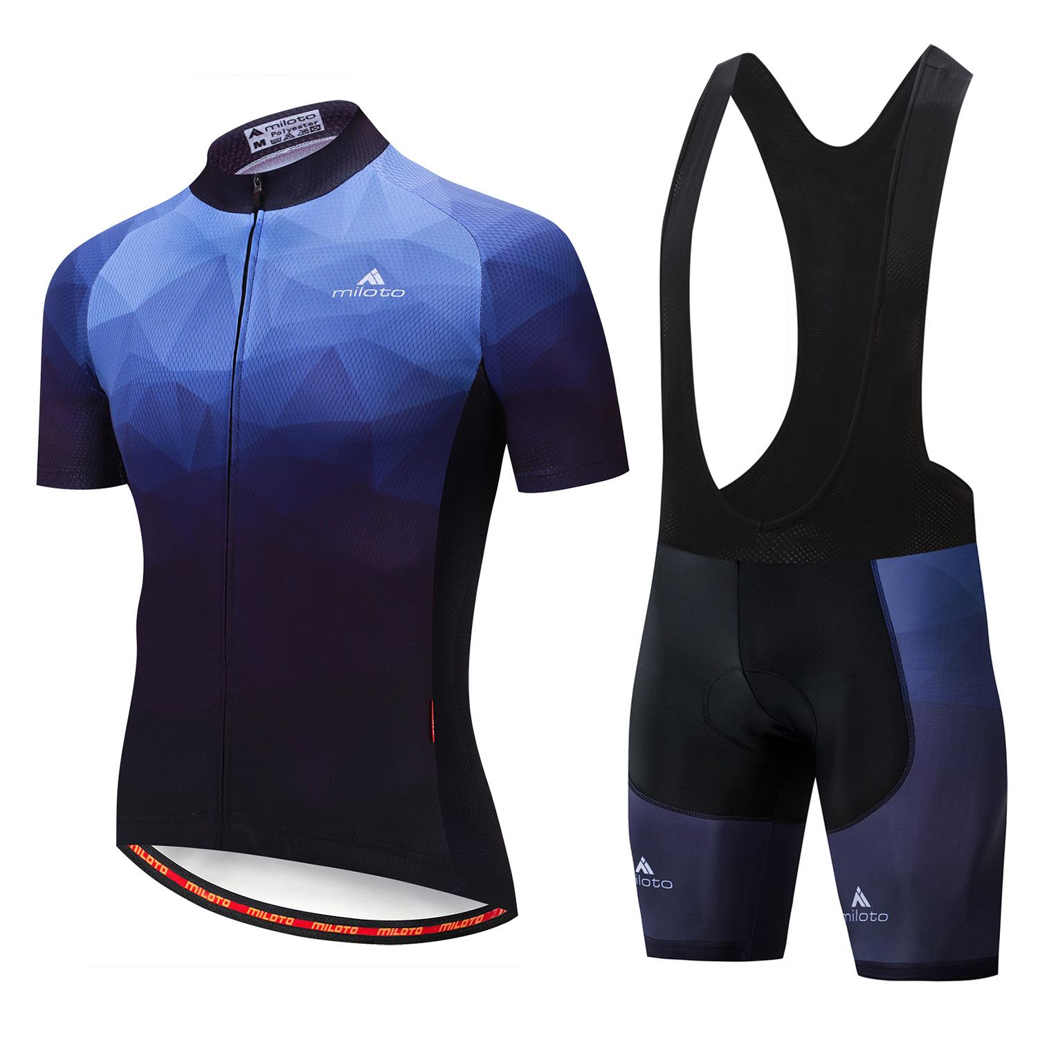 

Cycling Suit Short Sleeve Strap Set, Men s Cycling Suit 2026 Summer Breathable Cycling Suit Set 6XL