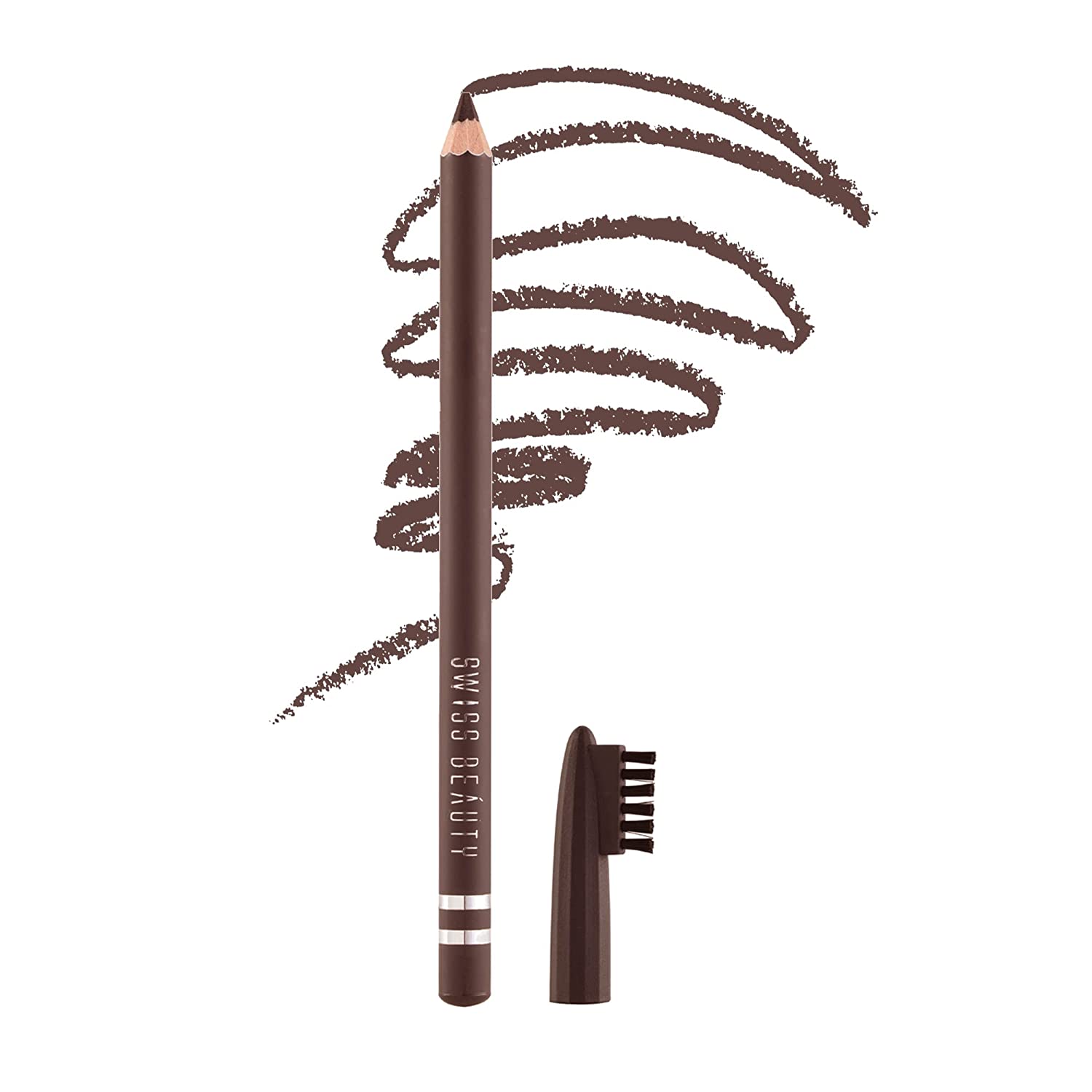 

Водостойкий карандаш для бровей Swiss Beauty с кистью | Карандаш для бровей, устойчивый к смазыванию Dark Brown