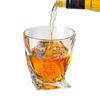 280ml/290ml Krystallglass Creative Rotating Whisky Ice Mønstret Cocktail Glass Bar Beer Cup