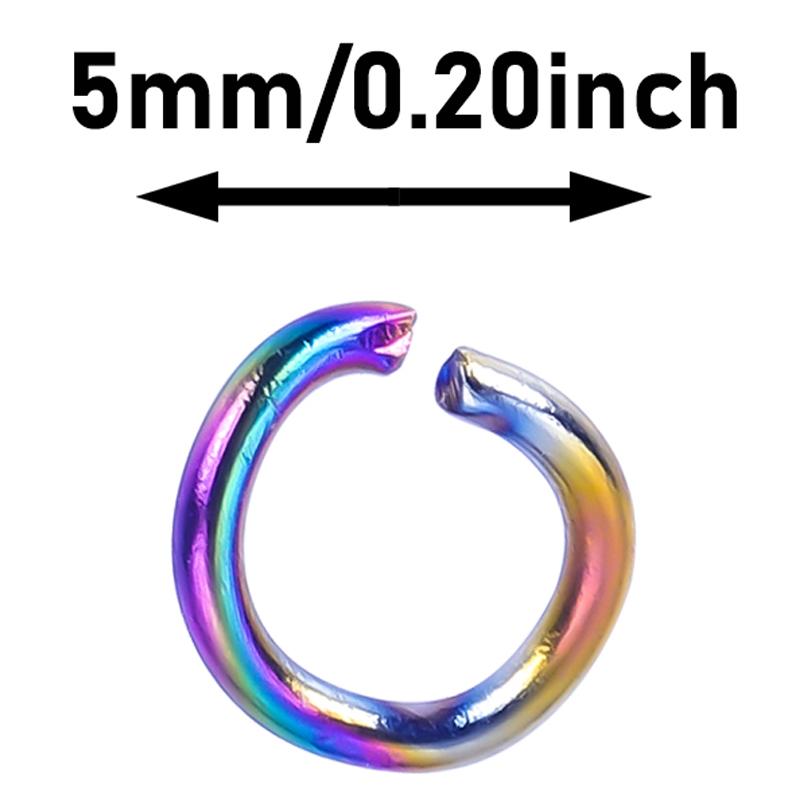 Wholesale Open Split Key Rings Stainless Steel Connectors For Jewelry Making Supplies DIY Keychain Necklace Colored Materials