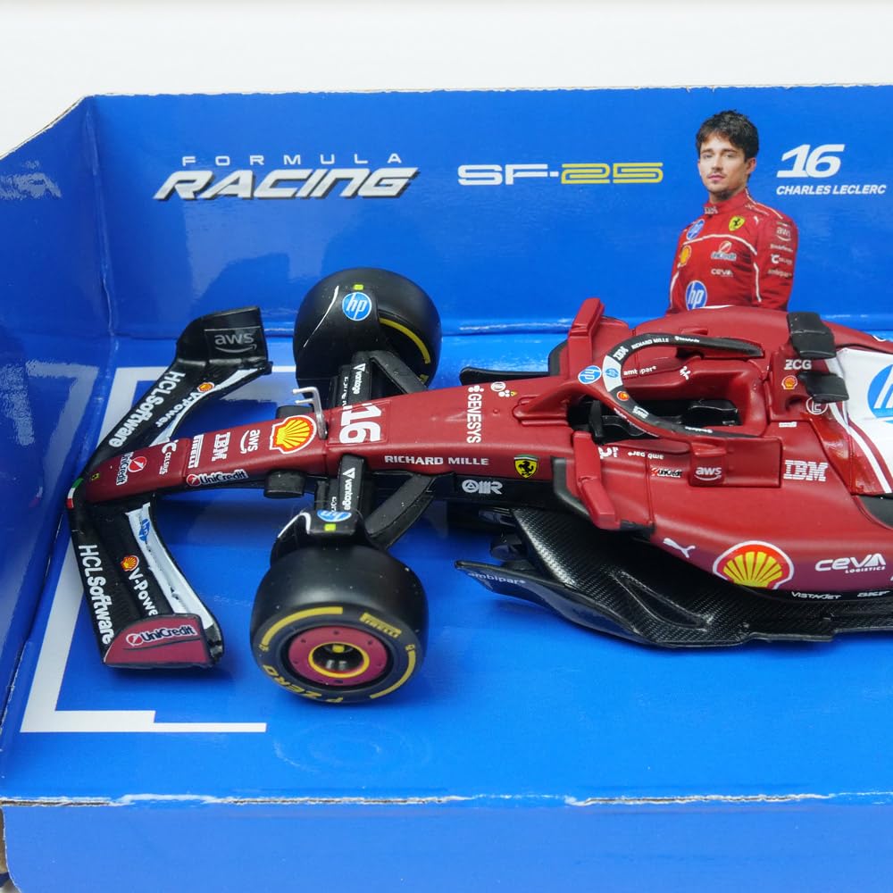 Kyosho BURAGO Ferrari 2025 Leclerc Window Box Finished Model 1/43 SF-25 No.16 C. 18-36853L