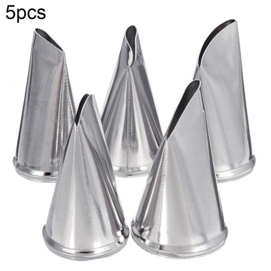5Pcs Stainless Steel Icing Piping Nozzles Tips Cake Pastr1y Decorating Tools