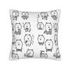 Pillow Case Joke Bear Print  Pillow Cover For Office Car Home Decor Kawaii Pillowcases