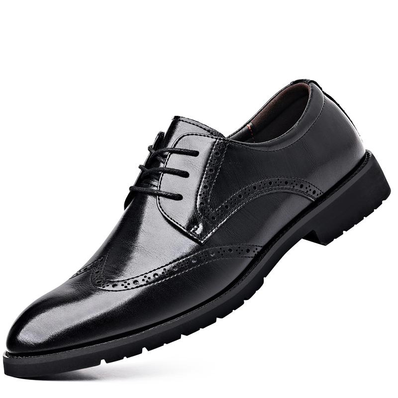 

Осенние деловые повседневные туфли Черные рабочие туфли Оптовая торговля повседневной обувью Рабочая одежда Обувь из лакированной кожи 44 чёрный