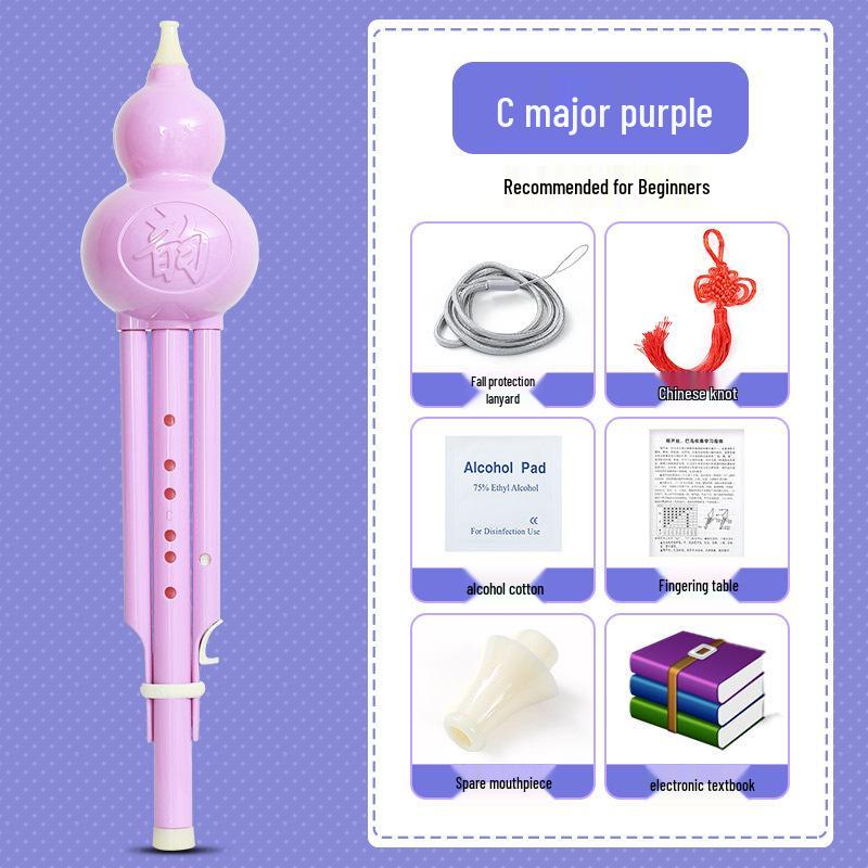 Beginner Hulusi Gourd Flute for Primary School Students - Ethnic B-flat and C Key Musical Instrument