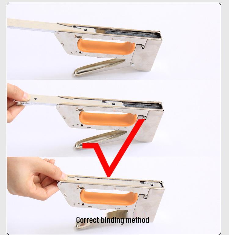 Manual U-Type Nail Martin Gun for Canvas and Advertising, Model 1008F 
