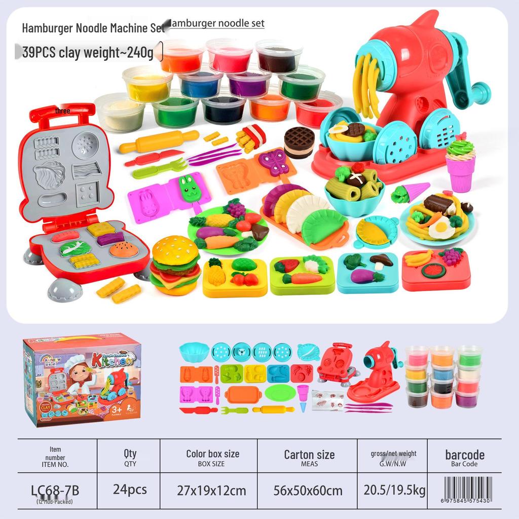 DIY Playdough Noodle Maker: Light Clay Mold Toy for Kids