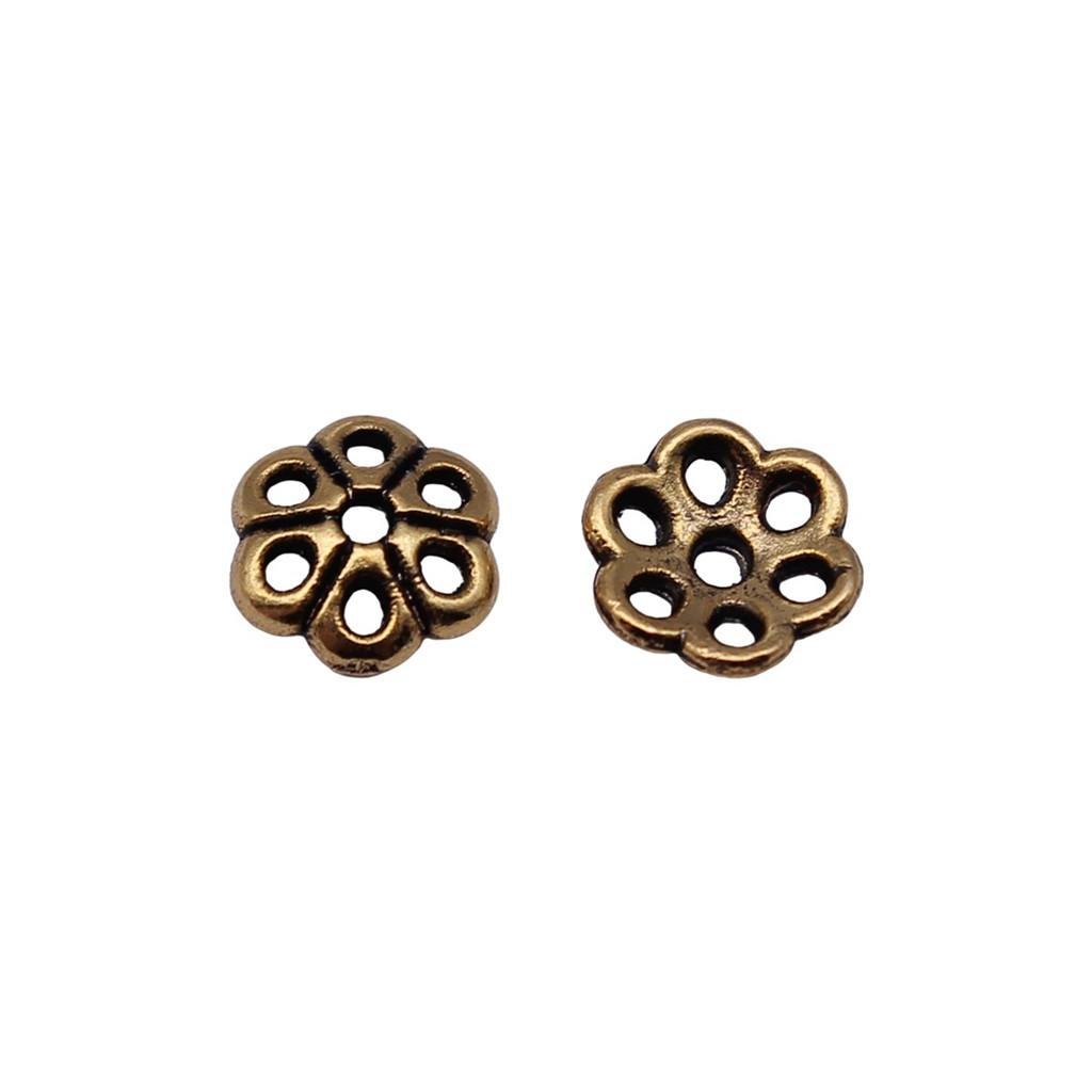Multi Color Swirl Flower Bead Caps Spacer Beads For Jewelry Making Components