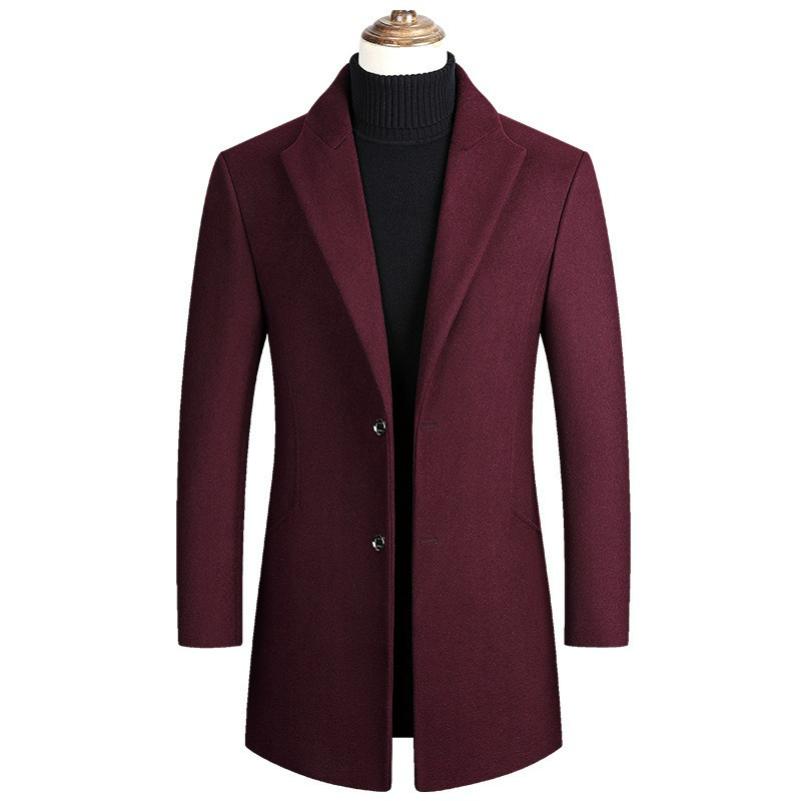 Autumn and Winter Men's Windbreaker Jacket Longfengni Coat Men's Spring and Autumn Jacket Slim Casual Longfengni