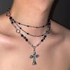 Heavyweight Stylish Cool Irregular Cross Star-shaped Necklace for Both Men and Women, Collar Chain