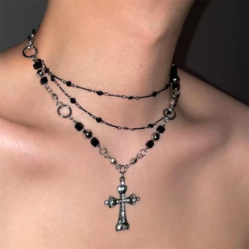 Heavyweight Stylish Cool Irregular Cross Star-shaped Necklace for Both Men and Women, Collar Chain