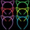 Adult Luminous Hairband Cat Ear Shape Hairband Halloween Style Teens Hair Hoop
