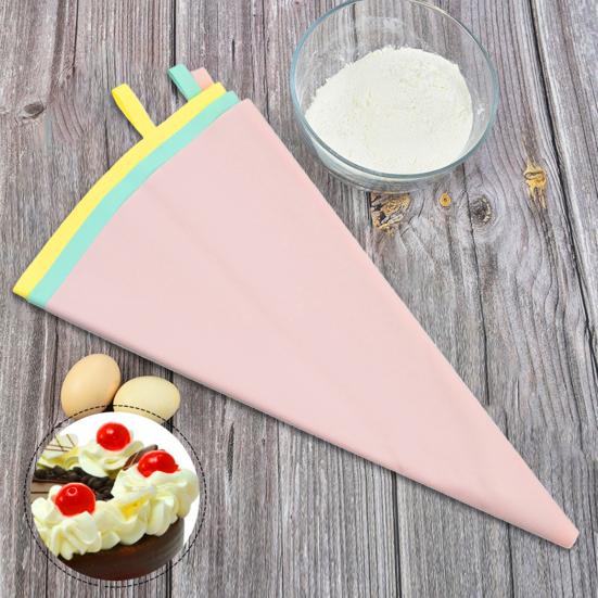 2Pcs Silicone Icing Piping Pastry Bags Smooth Interior Easy Squeeze Reusable Cream Bag Cupcake Decorating Baking Tools