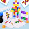 Magic Cube Puzzle Building Blocks Kindergarten Educational Color Recognition DIY Building Blocks Toys Gifts with Changing Colors