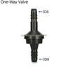High Quality ID8 Black One-way Valve Non-return Valve Plastic One Way Valve Air Pump Vacuum Check Valve for Car 2pcs a Lot