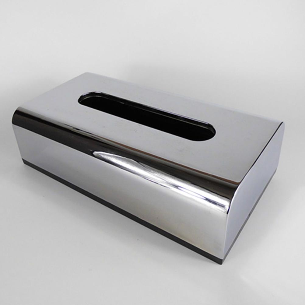 Krabička na kapesníky, stolní pouzdro na ubrousky, organizér na toaletní stolek, dekorativní držák na nádoby, dávkovač, plast, moderní, stříbrná, stylový