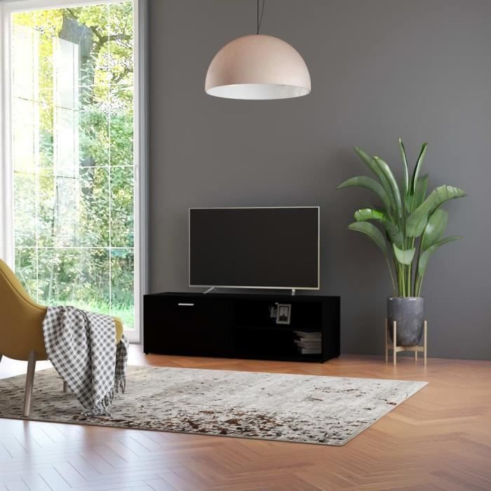 VidaXL TV Stand Black 120x34x37 Cm Particleboard