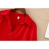 Medium To Long Short Sleeved Chiffon Shirt for Women Plus Size Loose Chiffon Shirt Top for Women