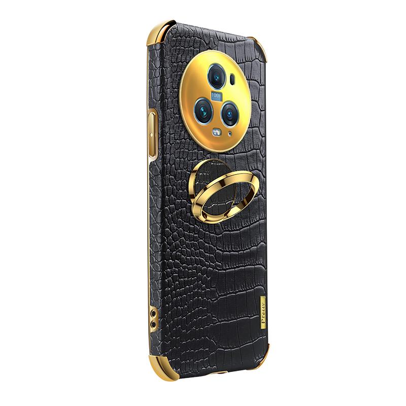 360°Rotating Metal Ring Car Holder Leather Shockproof Phone Cases For Huawei P30 P50 P40 Pro Lite Mate 20 30 40 50 60 Pro Cover
