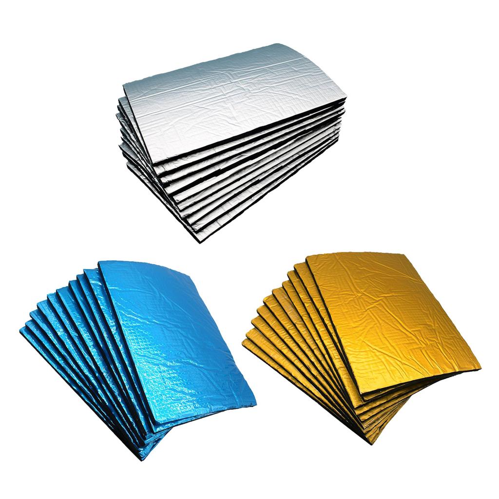 10pcs Auto Sound Insulation & Heat Shielding Mats Automotive Noise & Heat Reduction for Chassis door  & Engine Covers