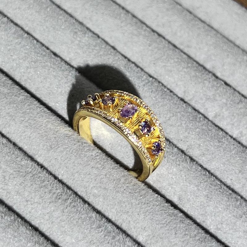 French Retro Barn Style Hollow Open Ring, High-End Sense Light Luxury Fashion Personality Niche Design Ring