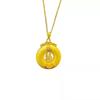 Chinese Traditional Hollow Fu Character Ingot Black Rope Pendant Necklace For Girlfriend