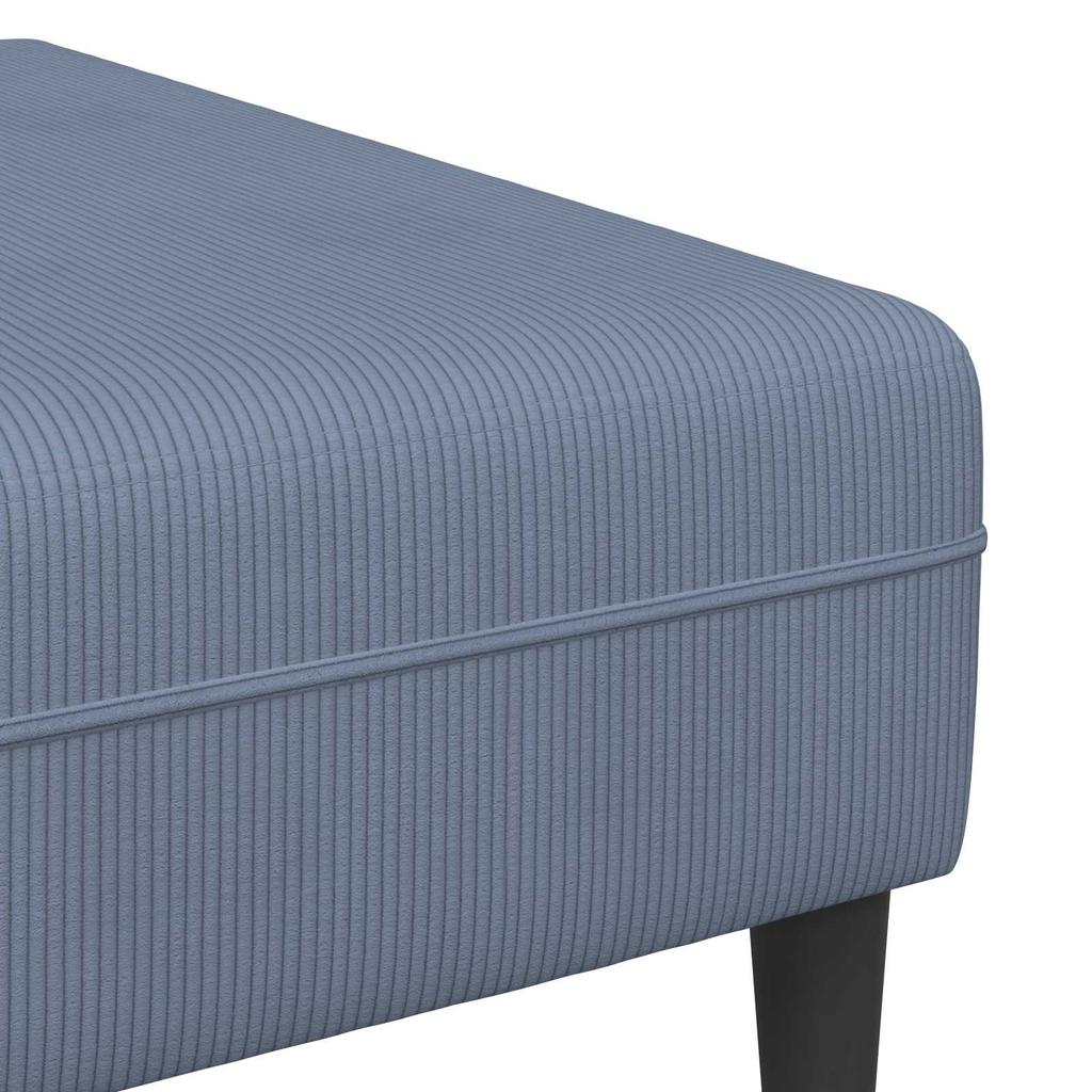 Blue Sofa 250 x 188 x 76 cm Cord Fabric