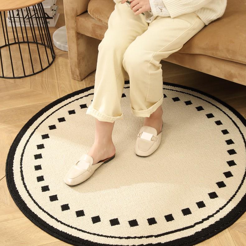 Thickened Non-slip Round Rug for Coffee Table, Bedroom, or Study Chair - Dustproof Floor Mat