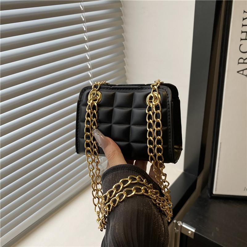 New Mini Square Bag Trendy Exquisite Solid Color Fashionable Simple Chain Shoulder Messenger Bag Women's Bag