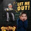 Halloween Scream Skull Cage Prisoner with Automatic Sensors Activation For Haunted Garden Or Indoor Scare Shows