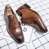 Old British Style Mens Luxury Business Leather Shoes Classic Office Formal Shoes Gentleman Wedding Social Leisure Shoes Footwear