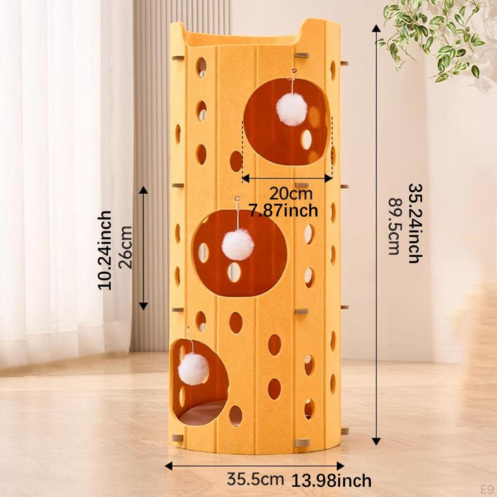 Cat Climbing House Kitten Bed Indoor Playhouse Pet Accessory Play Scratching for Large Adult Cats