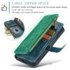 Portafoglio con Zip in Pelle Custodia per Telefono per Samsung Galaxy Z Fold 7 6 5 4 5G Fold7 Fold6 Fold5 Fold4 Portafoglio con Laccetto Scomparto per Carte Custodia
