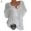 Fashion Women Hollow Out Lace Short Sleeve Blouse Top Summer Casual T-Shirt
