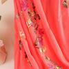 Ethnic Style Embroidered Cotton-Linen Scarf: Thin, Breathable, Fashionable Sun Protection; Wear as Head Wrap or Shawl.