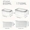 Fridge Food Storage Container Set with Lids with Strainer,Plastic Fresh Produce Saver Vegetable Fruit Meat Storage Organization